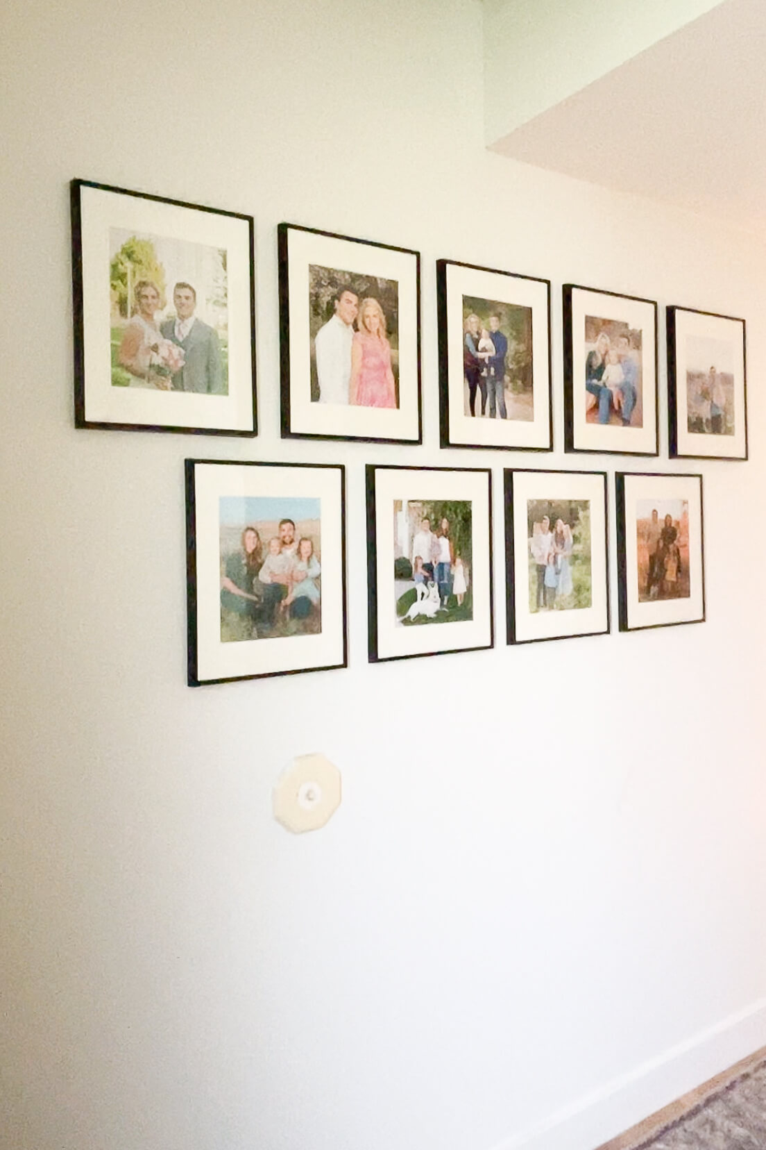 How to hang a gallery wall evenly.